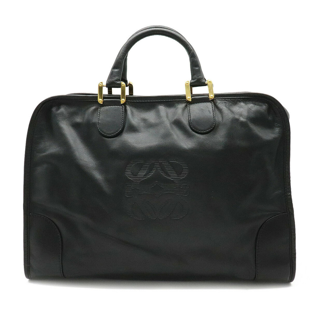 Loewe Amazona Handbag Boston Bag Leather Black